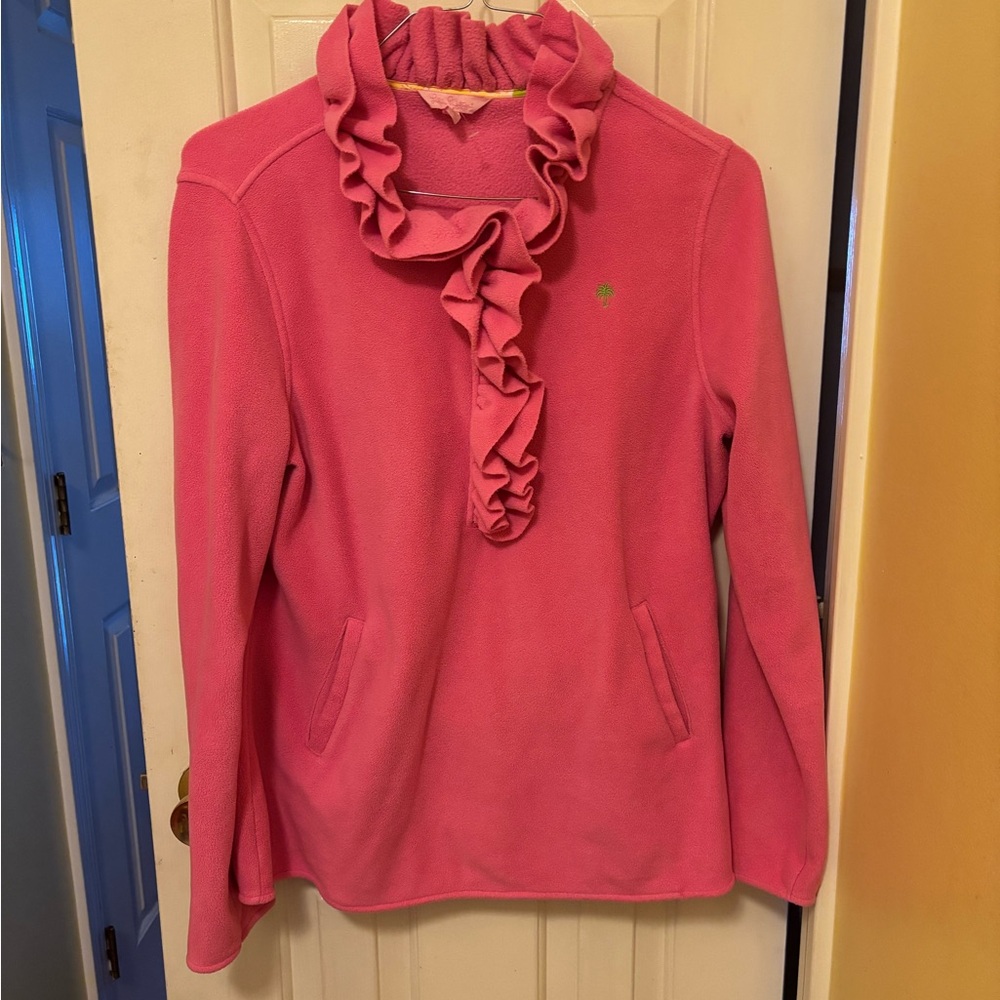 Lilly Pulitzer Pink fleece Textured Top